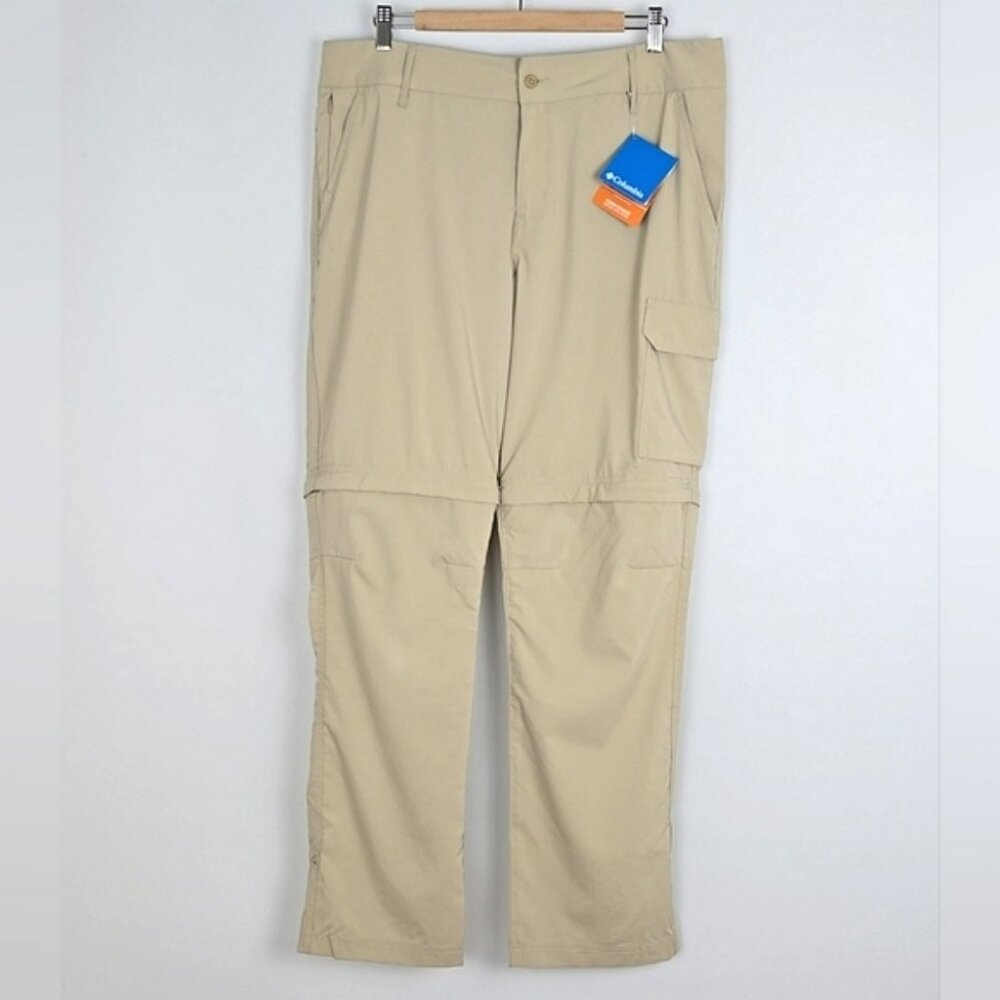 NWT Columbia Women Sand Silver Ridge Utility Convertible Pants 16